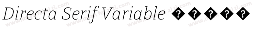 Directa Serif Variable字体转换